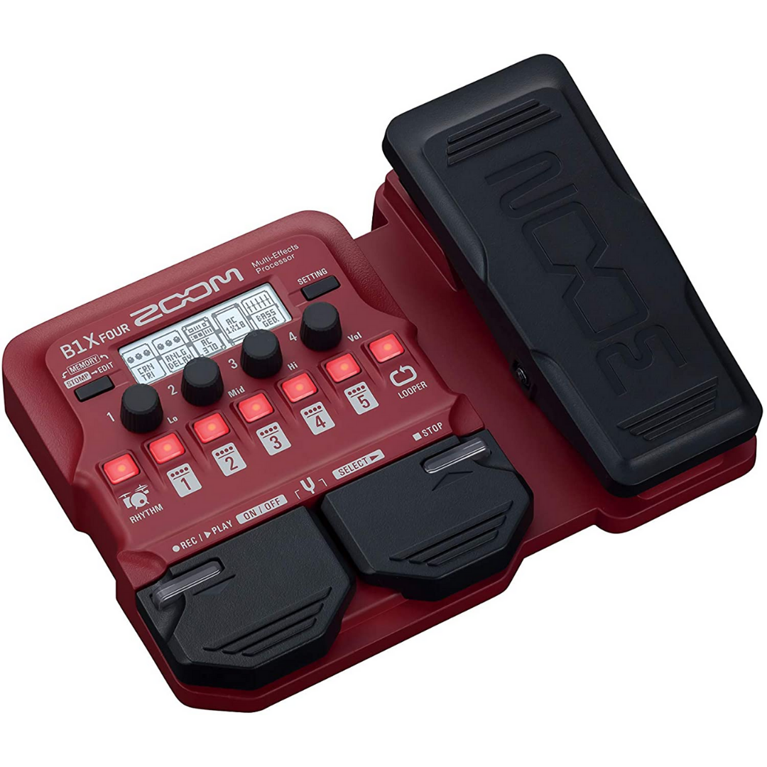 ZOOM B1X FOUR BASS MULTI-EFFECTS PROCESSORS EFFECT PEDAL WITH EXPRESSION PEDAL, ZOOM, MULTI-EFFECTS, zoom-multi-effects-b1x-four, ZOSO MUSIC SDN BHD