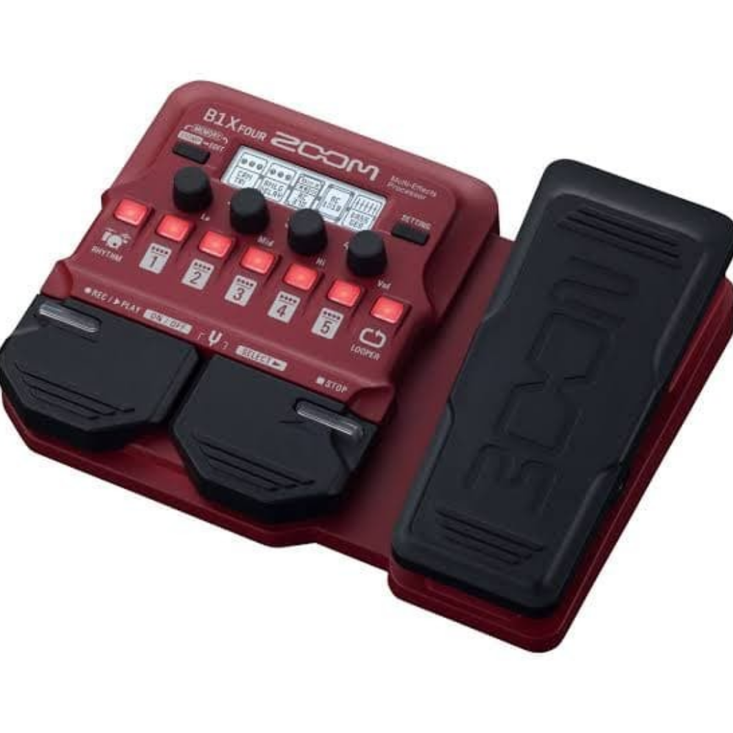 ZOOM B1X FOUR BASS MULTI-EFFECTS PROCESSORS EFFECT PEDAL WITH EXPRESSION PEDAL, ZOOM, MULTI-EFFECTS, zoom-multi-effects-b1x-four, ZOSO MUSIC SDN BHD