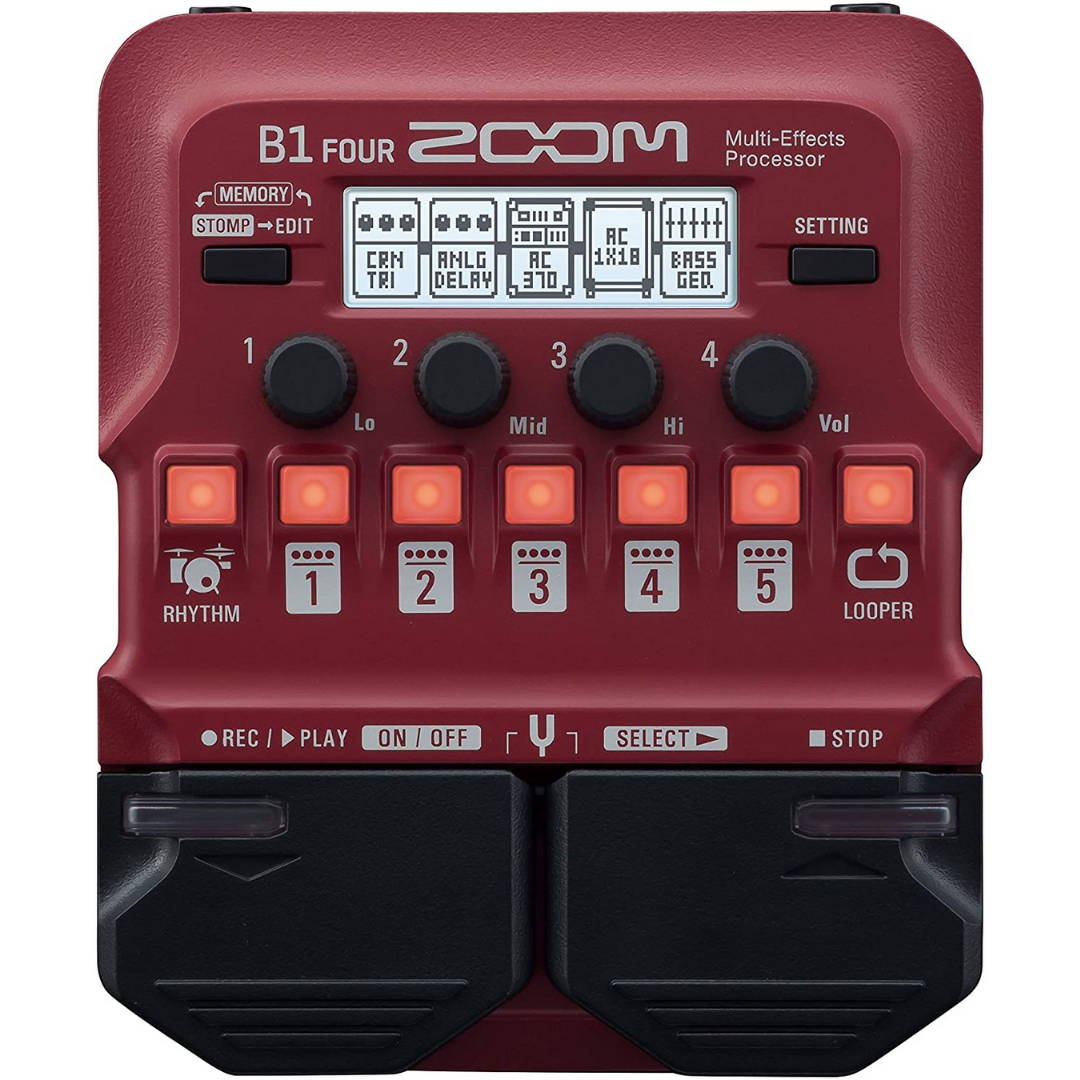 ZOOM B1 FOUR BASS MULTI EFFECT PEDAL PROCESSORS EFFECT PEDAL, ZOOM, MULTI-EFFECTS, zoom-multi-effects-b1-four, ZOSO MUSIC SDN BHD
