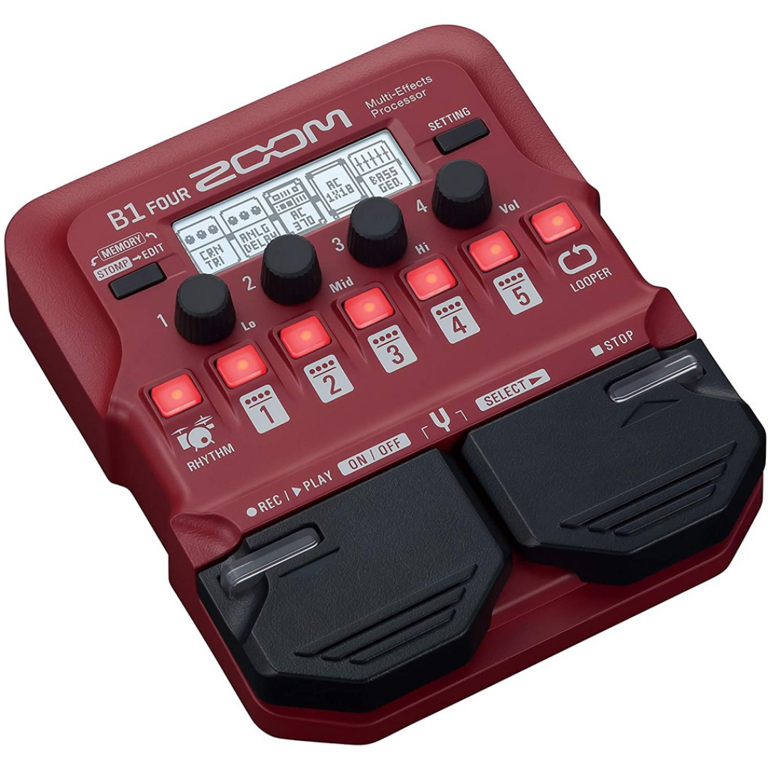 ZOOM B1 FOUR BASS MULTI EFFECT PEDAL PROCESSORS EFFECT PEDAL, ZOOM, MULTI-EFFECTS, zoom-multi-effects-b1-four, ZOSO MUSIC SDN BHD