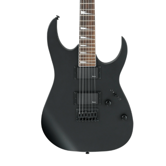 IBANEZ GIO SERIES GRG121DX BKF ELECTRIC GUITAR WITH PURPLEHEART FINGERBOARD AND 2 HUMBUCKING PICKUPS - BLACK FLAT COLOR, IBANEZ, ELECTRIC GUITAR, ibanez-electric-guitar-ibagrg121dx-bkf, ZOSO MUSIC SDN BHD