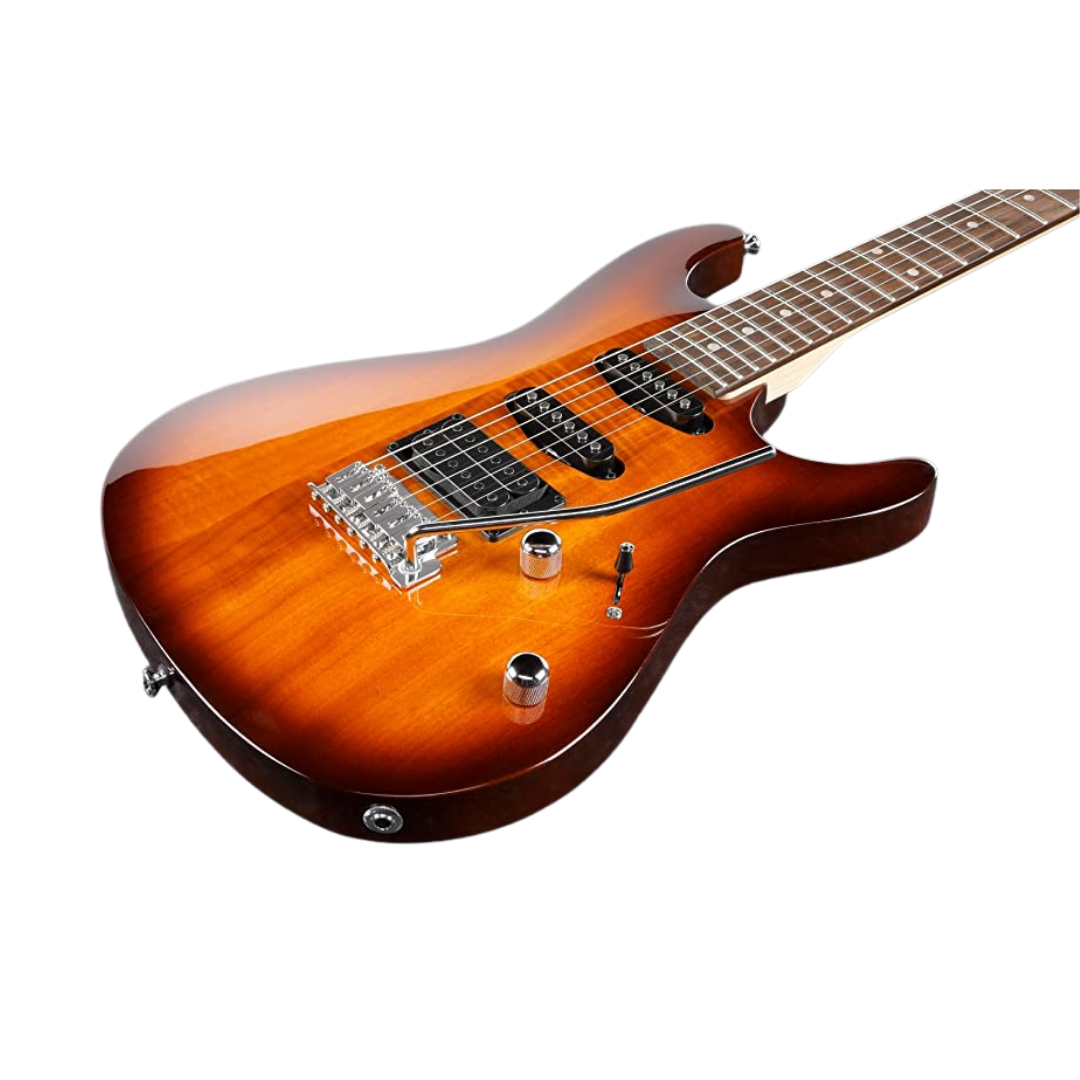 IBANEZ GIO SERIES GSA60 ELECTRIC GUITAR WITH TREATED NEW ZEALAND FINGERBOARD WHITE DOT INLAY, SUNBURST BROWN, IBANEZ, ELECTRIC GUITAR, ibanez-electric-guitar-ibagsa60-bs, ZOSO MUSIC SDN BHD