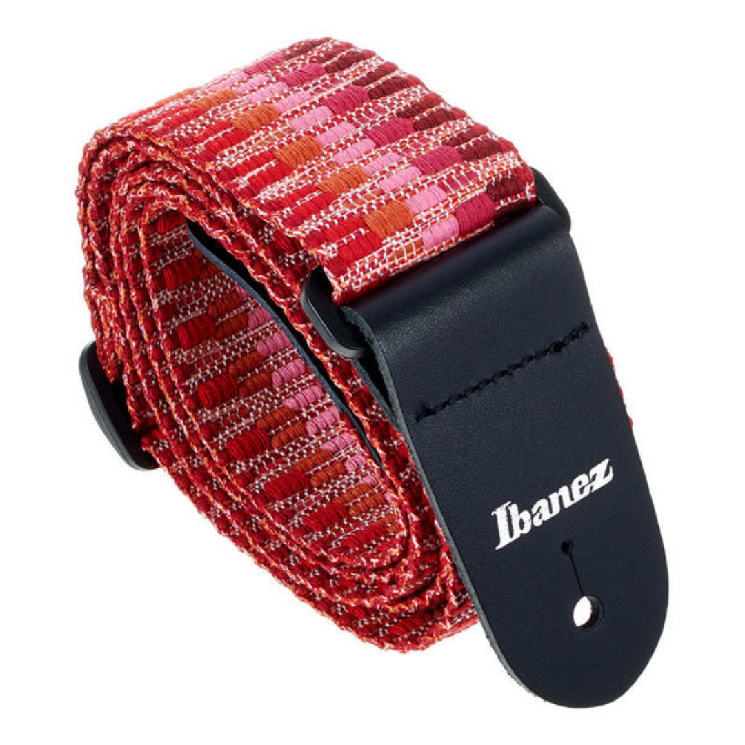 IBANEZ GSB50 C6 BRAIDED GUITAR STRAP COLOR RED, IBANEZ, GUITAR & BASS ACCESSORIES, ibanez-guitar-accessories-ibagsb50-c6, ZOSO MUSIC SDN BHD