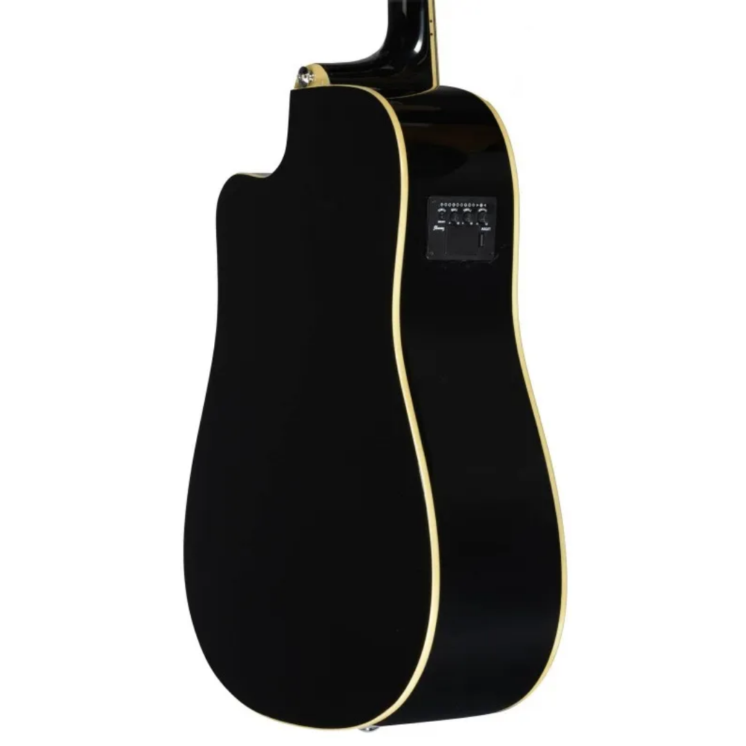 IBANEZ PF15ECE PF SERIES ACOUSTIC GUITAR CUTAWAY WITH EQ BK (BLACK), IBANEZ, ACOUSTIC GUITAR, ibanez-acoustic-guitar-ibapf15ece-bk, ZOSO MUSIC SDN BHD