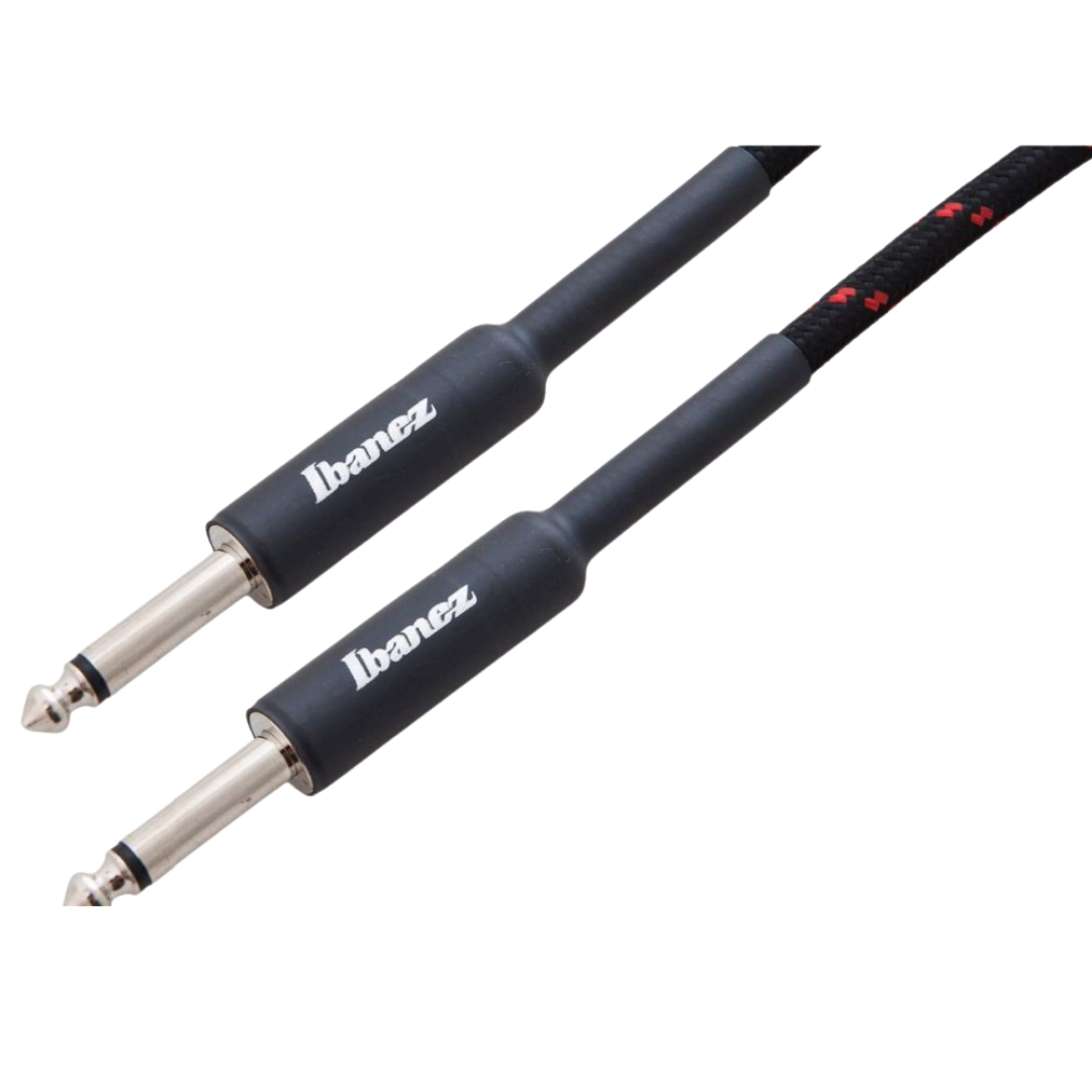 IBANEZ STANDARD WOVEN CABLE BLACK RED GUITAR CABLE 10 FEET SI10 BW, IBANEZ, CABLES, ibanez-audio-cable-accessory-ibasi10-bw, ZOSO MUSIC SDN BHD