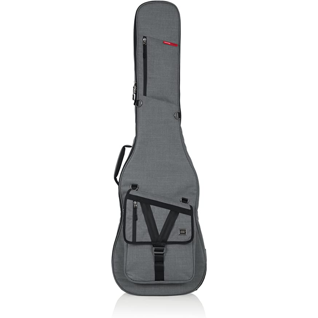 GATOR TRANSIT SERIES DELUXE GIG BAG FOR ELECTRIC BASS GUITAR COLOR GREY, GATOR, CASES & GIG BAGS, gator-cases-gig-bags-gt-bass-gry, ZOSO MUSIC SDN BHD