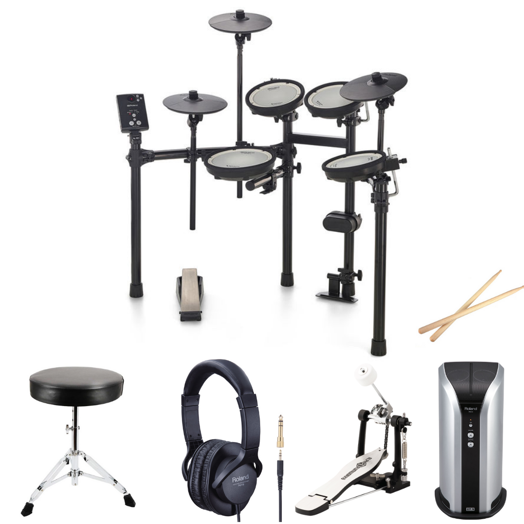 Roland TD-1DMK V-Drums Electronic Drum Set with Roland PM-03 Drum Monitor, RH-5 Headphone, Kick Pedal, Throne and Drumsticks (TD1DMK / TD 1DMK / PM03), ROLAND, ELECTRONIC DRUM, roland-electronic-drum-td-1dmk-p2, ZOSO MUSIC SDN BHD