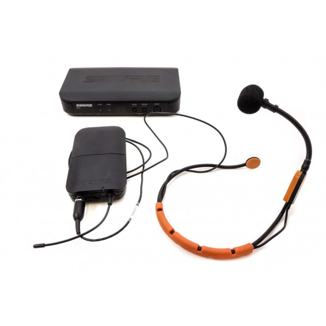 Shure BLX14/SM31 Wireless Fitness Headset System, BLX4 Receiver, BLX1 Bodypack Transmitter & SM31 Cardioid Condenser Microphone with Free Gator GM-1W Wireless Bag, SHURE, WIRELESS MICROPHONE SYSTEM, shure-wireless-microphone-system-blx14-sm31, ZOSO MUSIC SDN BHD