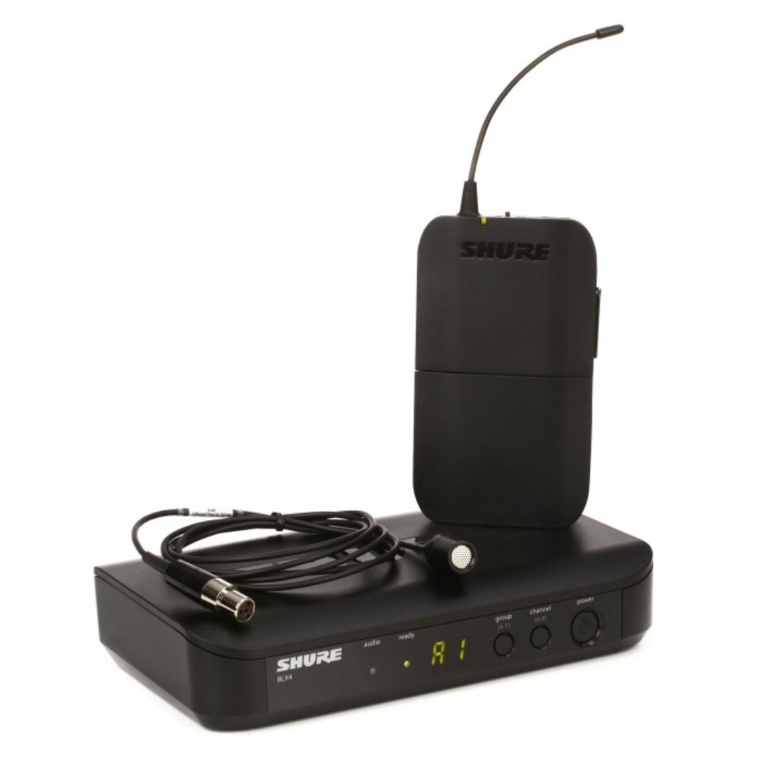 Shure BLX14/CVL Wireless Lavalier Microphone System, BLX4 Receiver, BLX1 Bodypack Transmitter & CVL Cardioid Condenser Lavalier Mic with Free Gator GM-1W Wireless Bag, SHURE, WIRELESS MICROPHONE SYSTEM, shure-wireless-microphone-system-blx14-cvl, ZOSO MUSIC SDN BHD