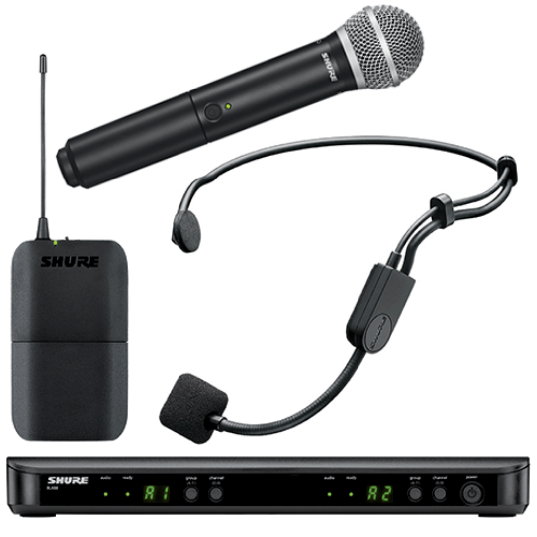 Shure BLX1288/P31 Dual Channel Combo Wireless System, BLX88 Receiver, BLX1 Bodypack Transmitter, BLX2/PG58 Handheld Cardioid Dynamic Mic & PG31 Cardioid Condenser Headset Mic with Free Gator , SHURE, WIRELESS MICROPHONE SYSTEM, shure-wireless-microphone-system-blx1288-p31, ZOSO MUSIC SDN BHD