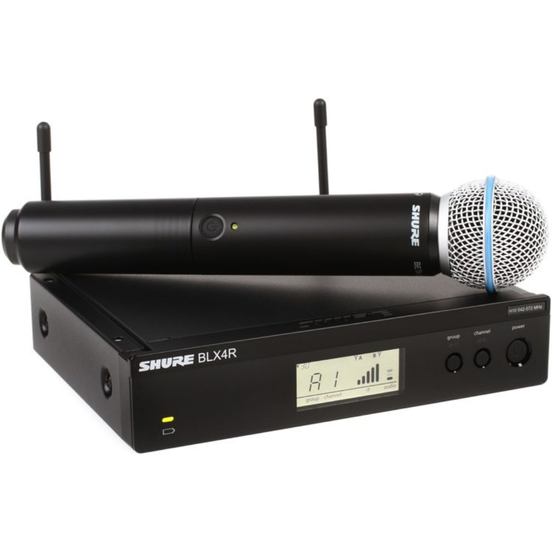 Shure BLX24R/B58 Handheld Wireless System, BLX4R Wireless Transmitter & BLX2/B58 Handheld Transmitter with Free Gator GM-1W Wireless Bag, SHURE, WIRELESS MICROPHONE SYSTEM, shure-wireless-microphone-system-blx24r-beta58, ZOSO MUSIC SDN BHD