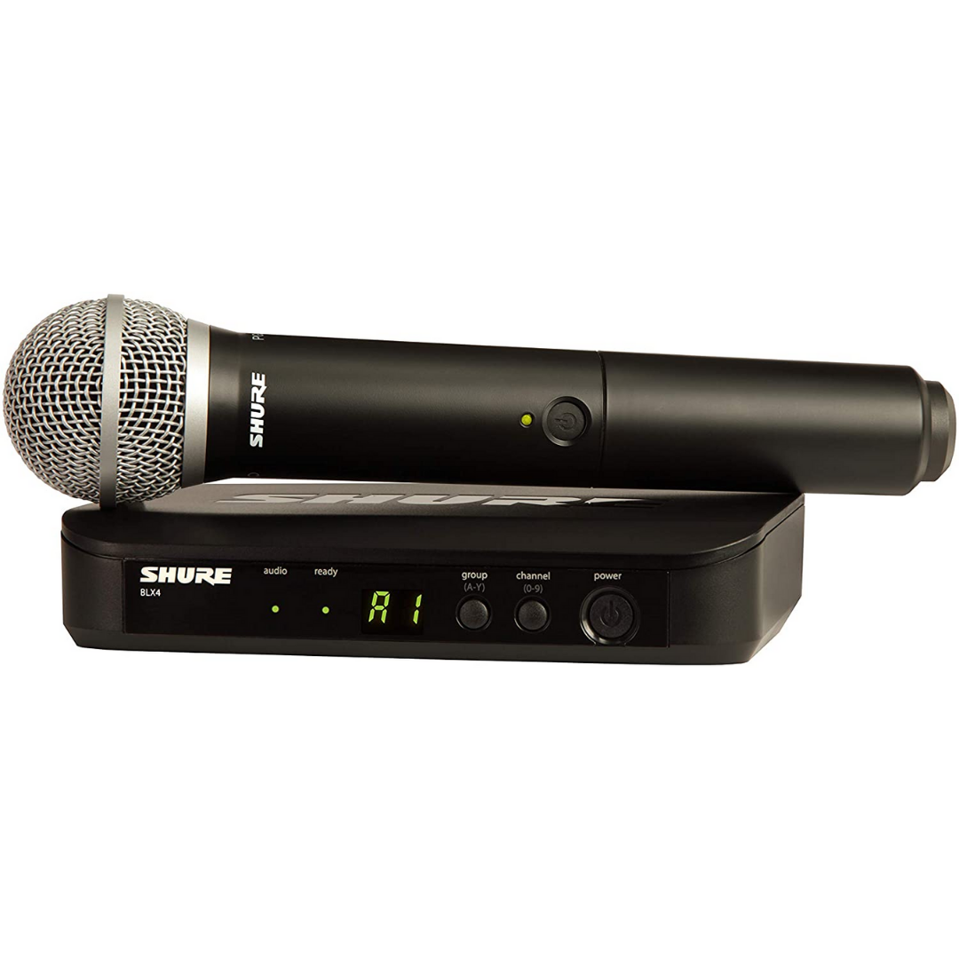 Shure BLX24/PG58 Wireless Handheld Microphone System, BLX4 Receiver & BLX2/PG58 Handheld Transmitter with Free Gator GM-1W Wireless Bag, SHURE, WIRELESS MICROPHONE SYSTEM, shure-wireless-microphone-system-blx24-pg58, ZOSO MUSIC SDN BHD