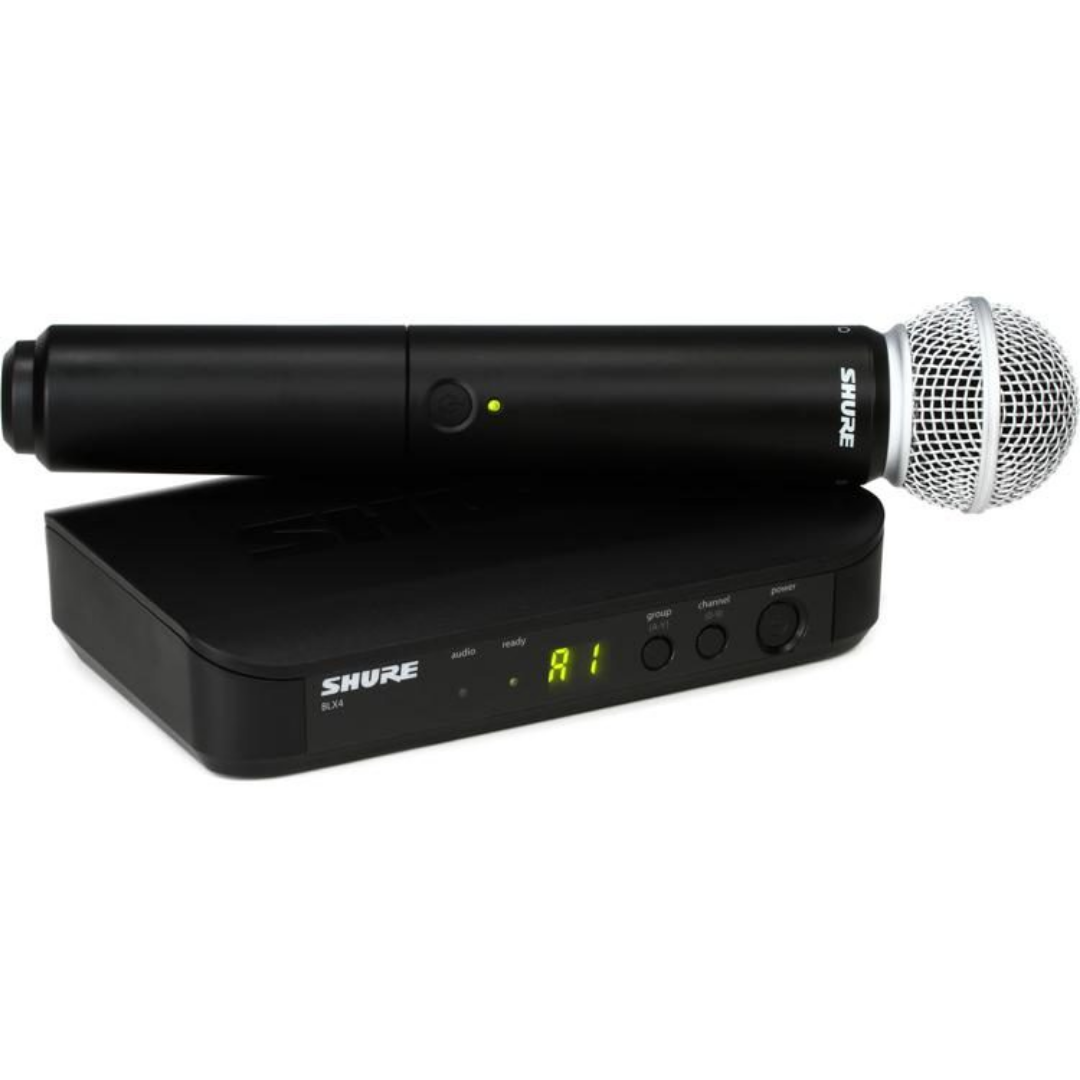 Shure BLX24/PG58 Wireless Handheld Microphone System, BLX4 Receiver & BLX2/PG58 Handheld Transmitter with Free Gator GM-1W Wireless Bag, SHURE, WIRELESS MICROPHONE SYSTEM, shure-wireless-microphone-system-blx24-pg58, ZOSO MUSIC SDN BHD