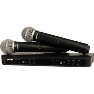 Shure BLX288/SM58 Dual Channel Handheld Wireless Microphone System, BLX88 Dual-channel Wireless Receiver & (2) BLX2/SM58 Handheld Transmitters with Free Gator GM-DUALW Dual Wireless System Ba, SHURE, WIRELESS MICROPHONE SYSTEM, shure-wireless-microphone-system-blx288-sm58, ZOSO MUSIC SDN BHD