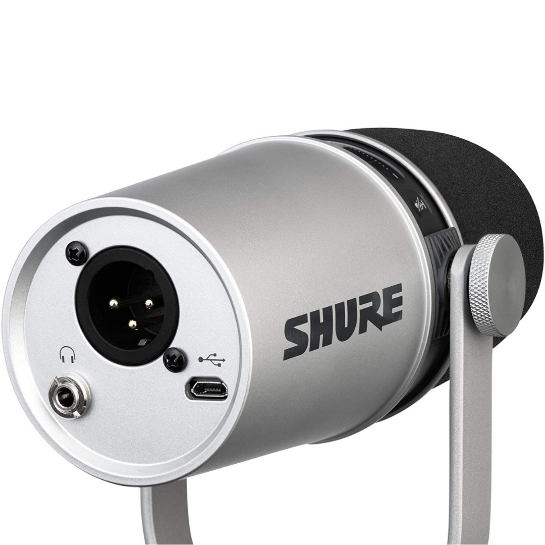 Shure MV7 USB Podcast Microphone - Silver (MV-7 / MV 7), SHURE, MICROPHONE, shure-microphone-mv7-s, ZOSO MUSIC SDN BHD