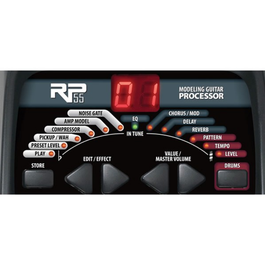 DIGITECH RP55 GUITAR MULTI-EFFECT PROCESSOR WITH FREE ADAPTER (RP55V) | DIGITECH , Zoso Music