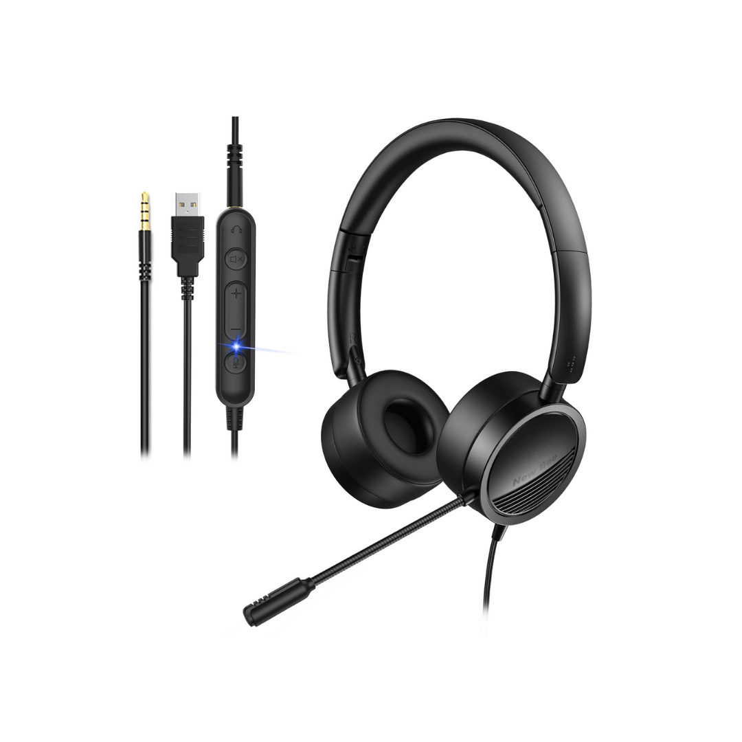 NEW BEE H360 3.5MM/USB WIRED HEADSET WITH MICROPHONE ON EAR, NEW BEE, HEADPHONE, new-bee-headphone-nb-h360, ZOSO MUSIC SDN BHD