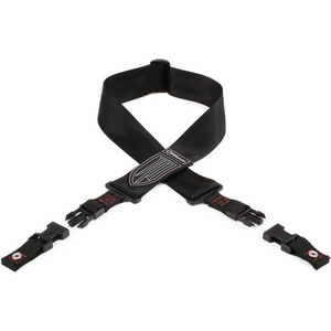 DIMARZIO DD2200JPBKRD CLIPLOCK GUITAR STRAP BLACK NYLON RED STITCHING JOHN PETRUCCI SIGNATURE | DIMARZIO , Zoso Music
