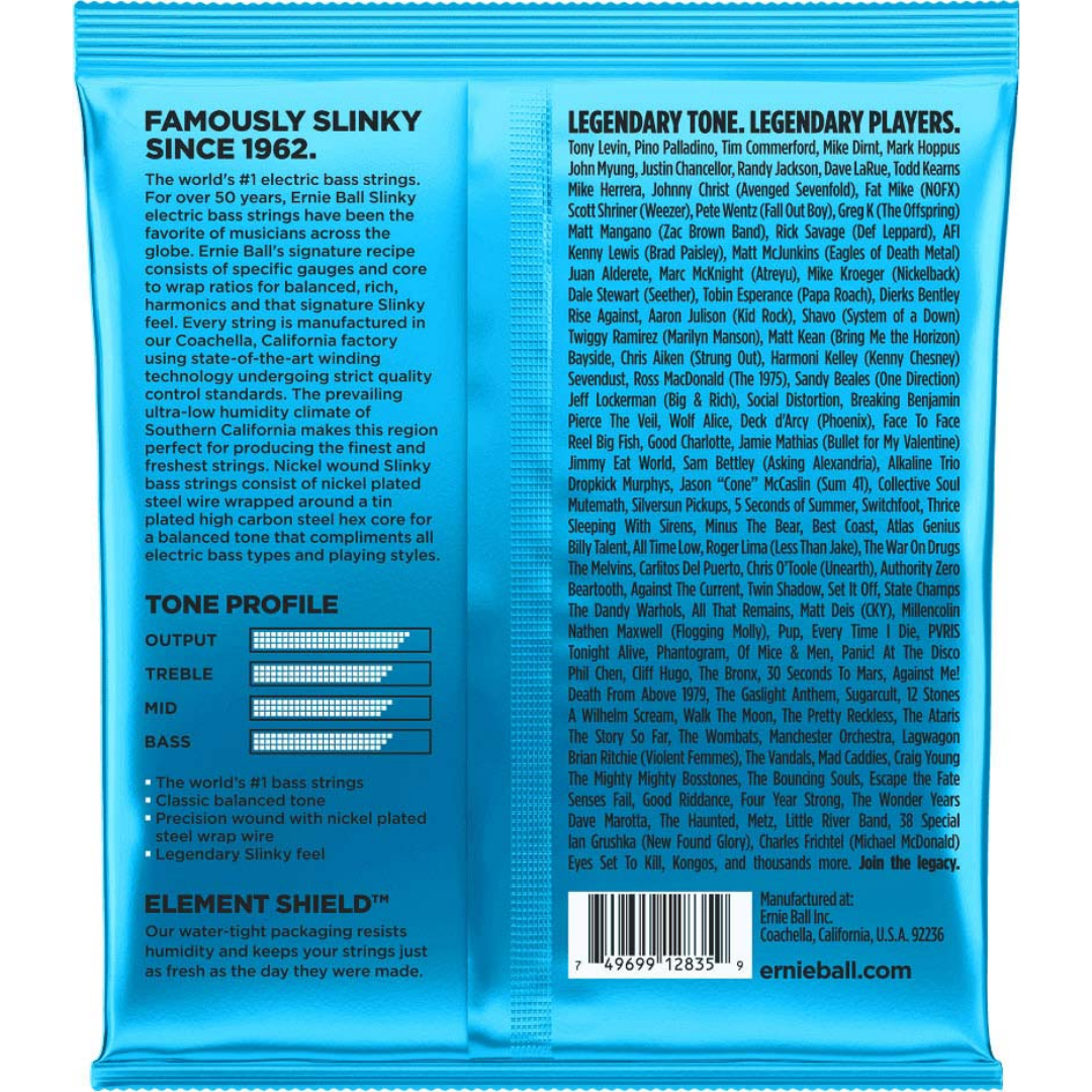 ERNIE BALL 2835 EXTRA SLINKY NICKEL WOUND ELECTRIC BASS STRING 40-95 | ERNIE BALL , Zoso Music