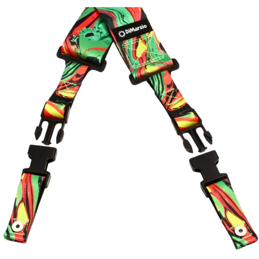 DIMARZIO DD2241 STEVE VAI CLIPLOCK GUITAR STRAP GREEN UNIVERSE | DIMARZIO , Zoso Music