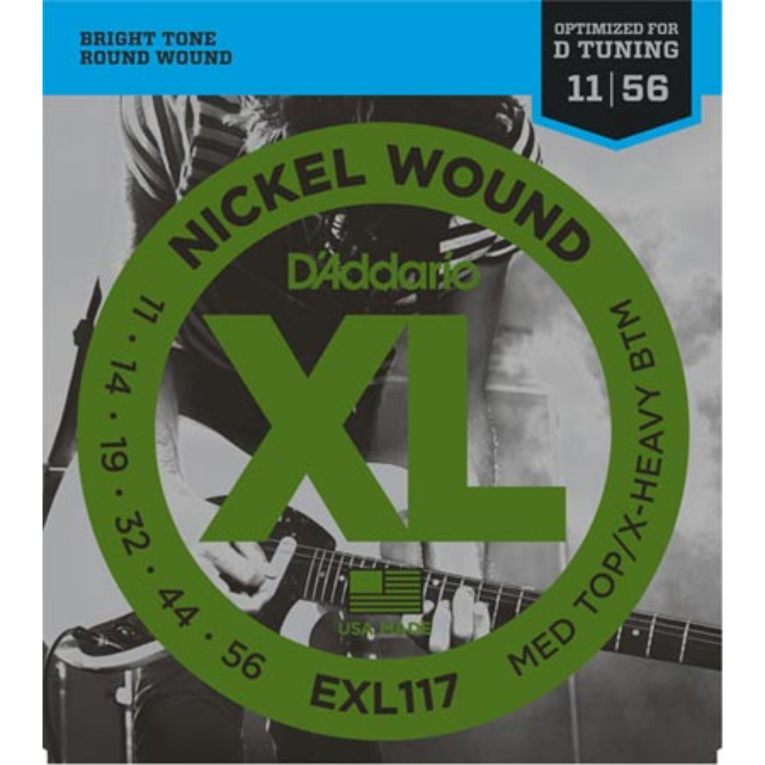 D'ADDARIO EXL117 MEDIUM TOP/HEAVY BOTTOM ELECTRIC GUITAR STRING 11-56 | D'ADDARIO , Zoso Music