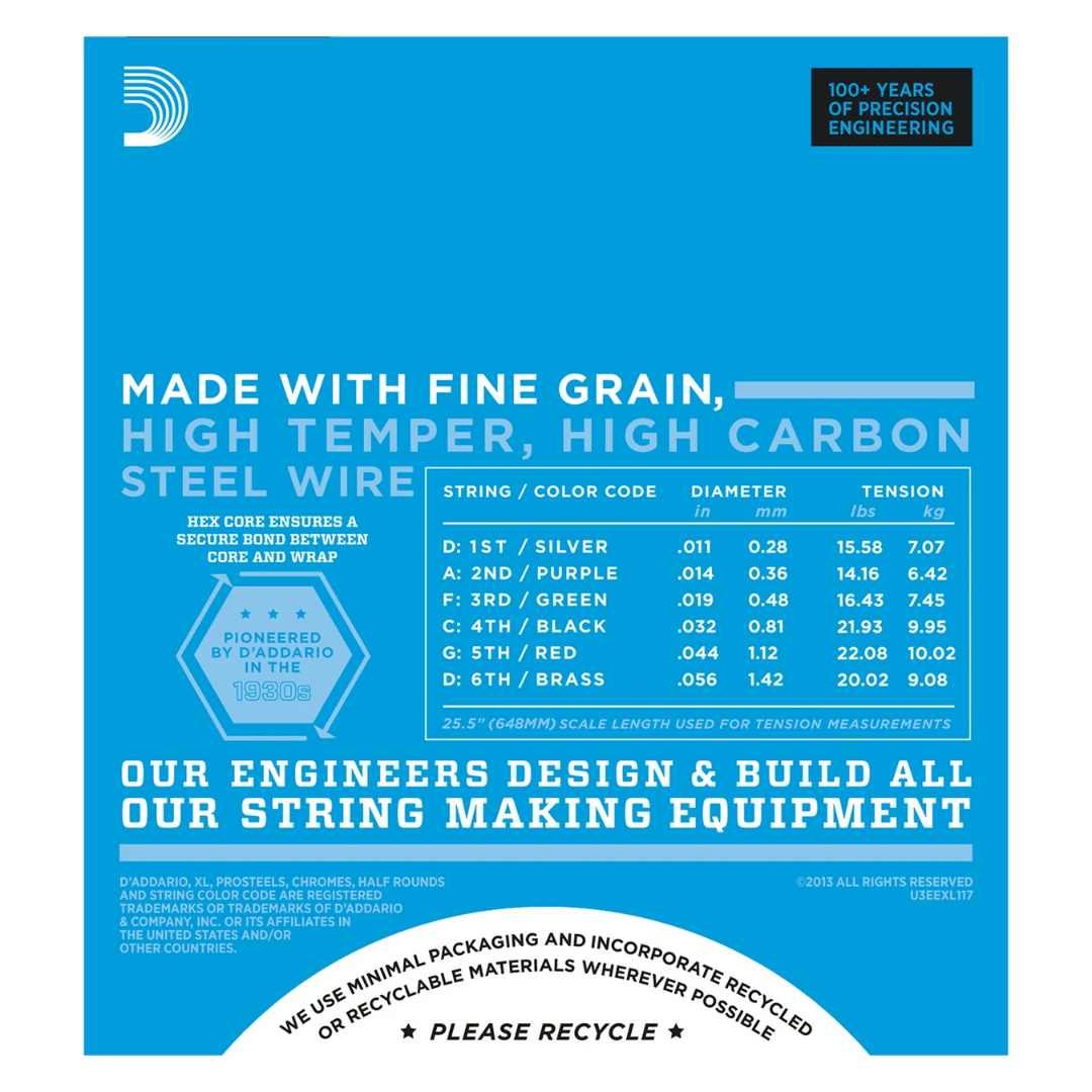 D'ADDARIO EXL117 MEDIUM TOP/HEAVY BOTTOM ELECTRIC GUITAR STRING 11-56 | D'ADDARIO , Zoso Music