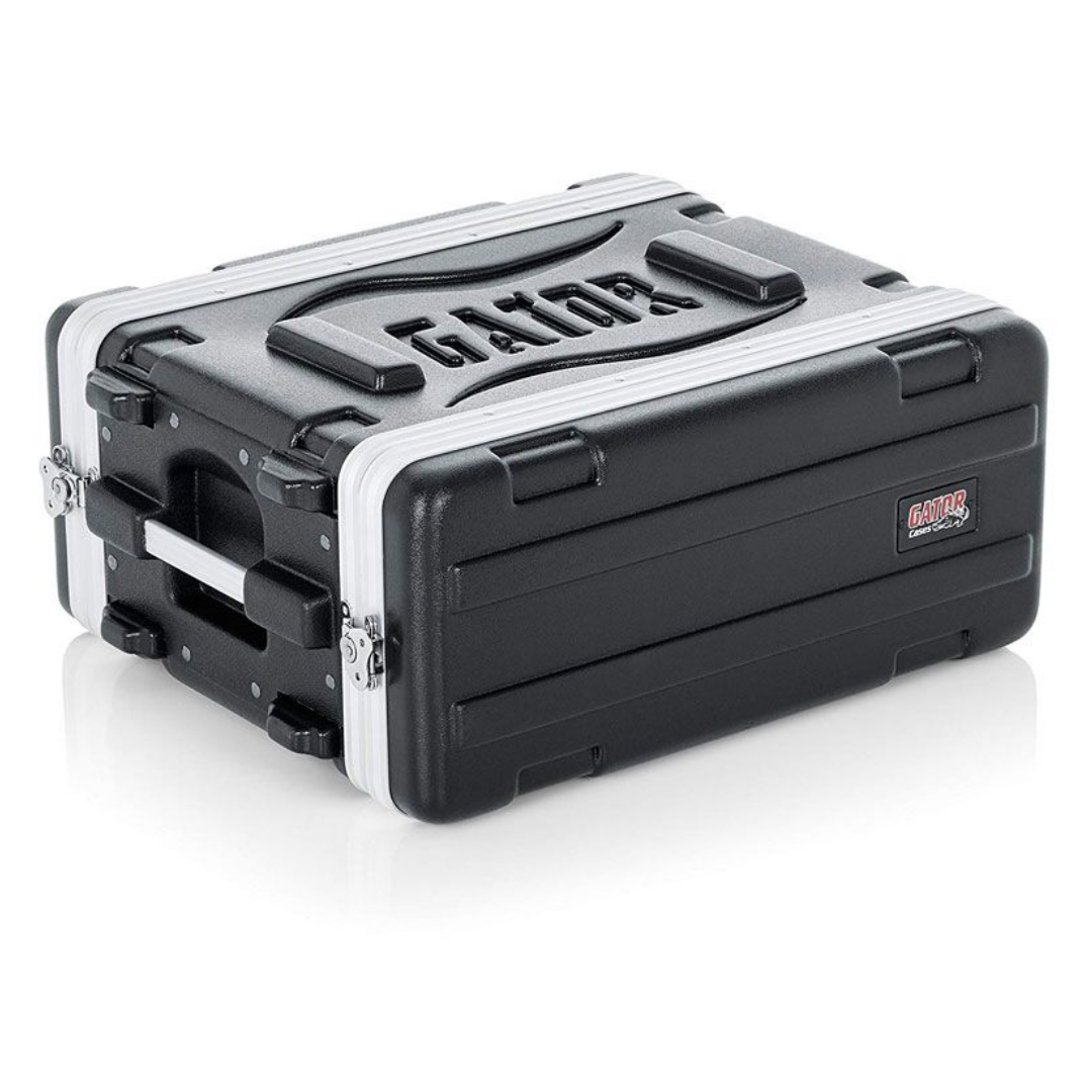 GATOR LIGHTWEIGHT MOLDED 4U SHALLOW RACK CASE 4 RACK SPACES WITH HEAVY DUTY LATCHES SHALLOW 14.25" INCHES DEPTH GR-4S, GATOR, CASES & GIG BAGS, gator-cases-gig-bags-gr-4s, ZOSO MUSIC SDN BHD