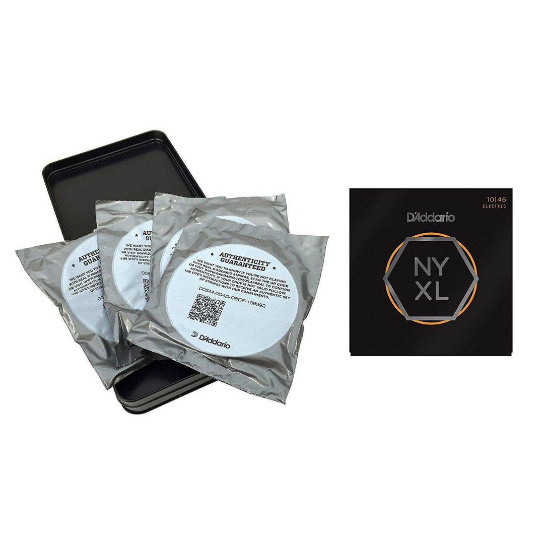 D'ADDARIO EXL110-TIN 4-PACK WITH 1 FREE NYXL SET ELECTRIC GUITAR STRINGS 10-46 | D'ADDARIO , Zoso Music