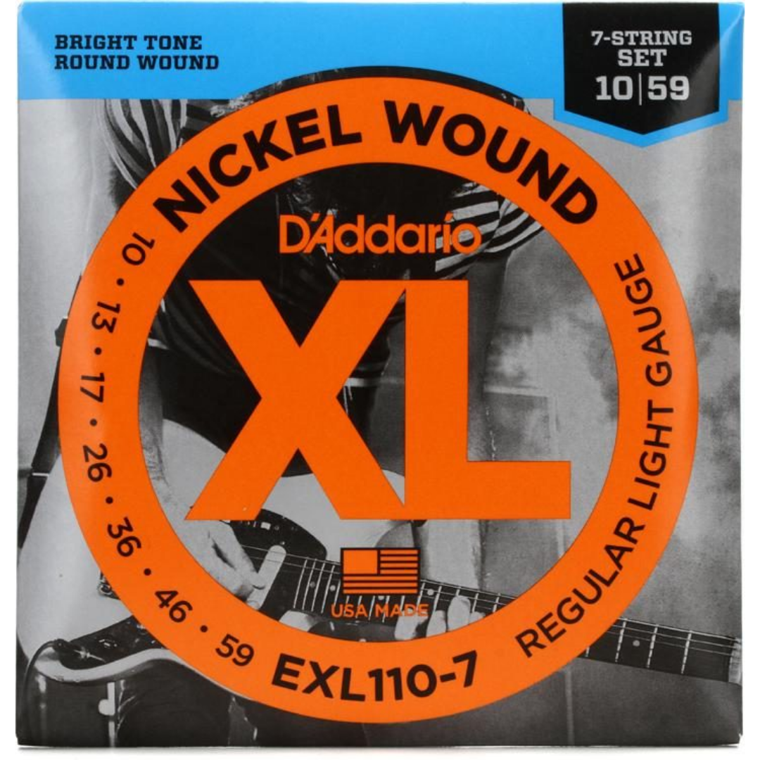D'ADDARIO EXL110-7 7-STRING REGULAR LIGHT ELECTRIC GUITAR STRING 10-59 | D'ADDARIO , Zoso Music