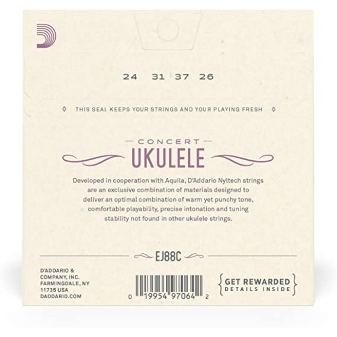 D'ADDARIO EJ88C NYLTECH UKULELE STRING CONCERT | D'ADDARIO , Zoso Music