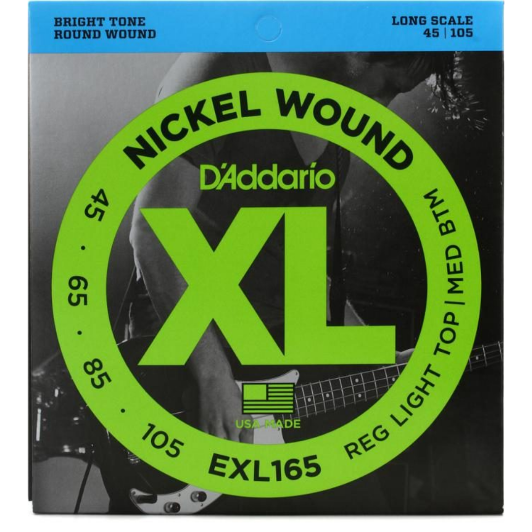 D'ADDARIO EXL165 45-105 REGULAR LIGHT XL TOP/MED BTM BASS GUITAR 5-STRING SET | D'ADDARIO , Zoso Music