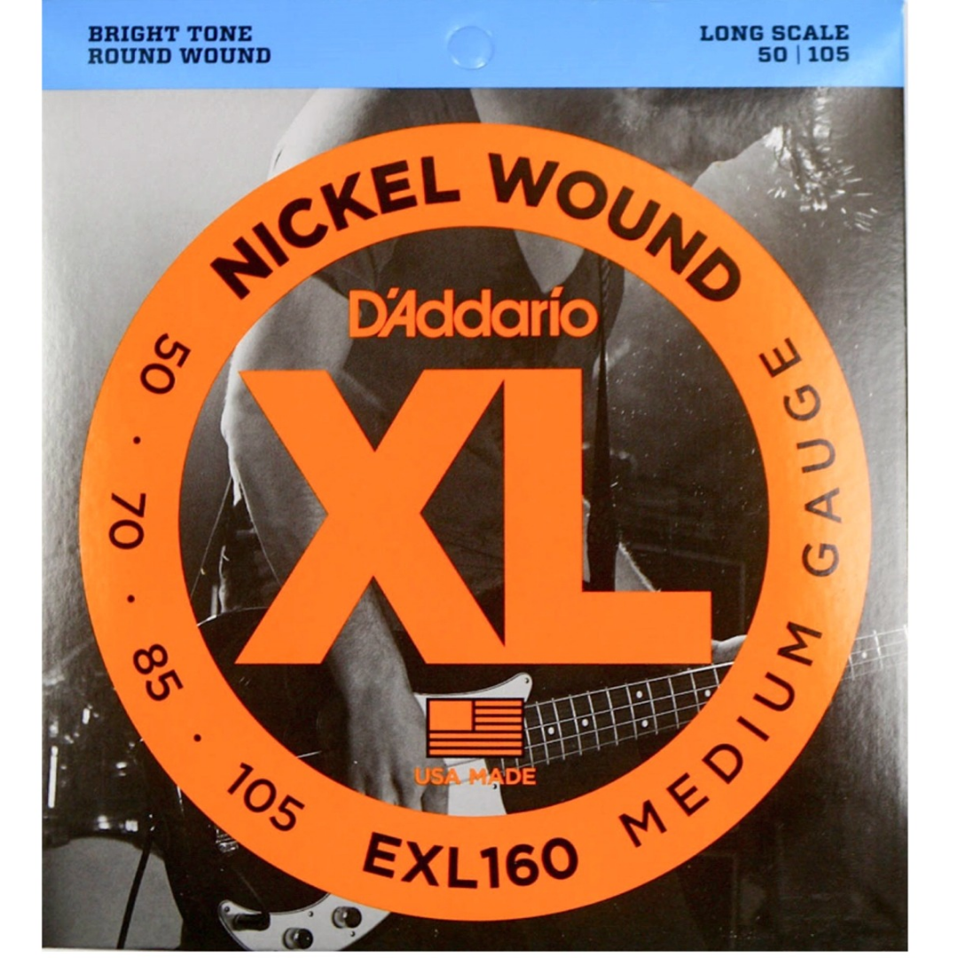 D'ADDARIO EXL160 NICKEL WOUND BASS GUITAR STRINGS 50-105 - MEDIUM | D'ADDARIO , Zoso Music