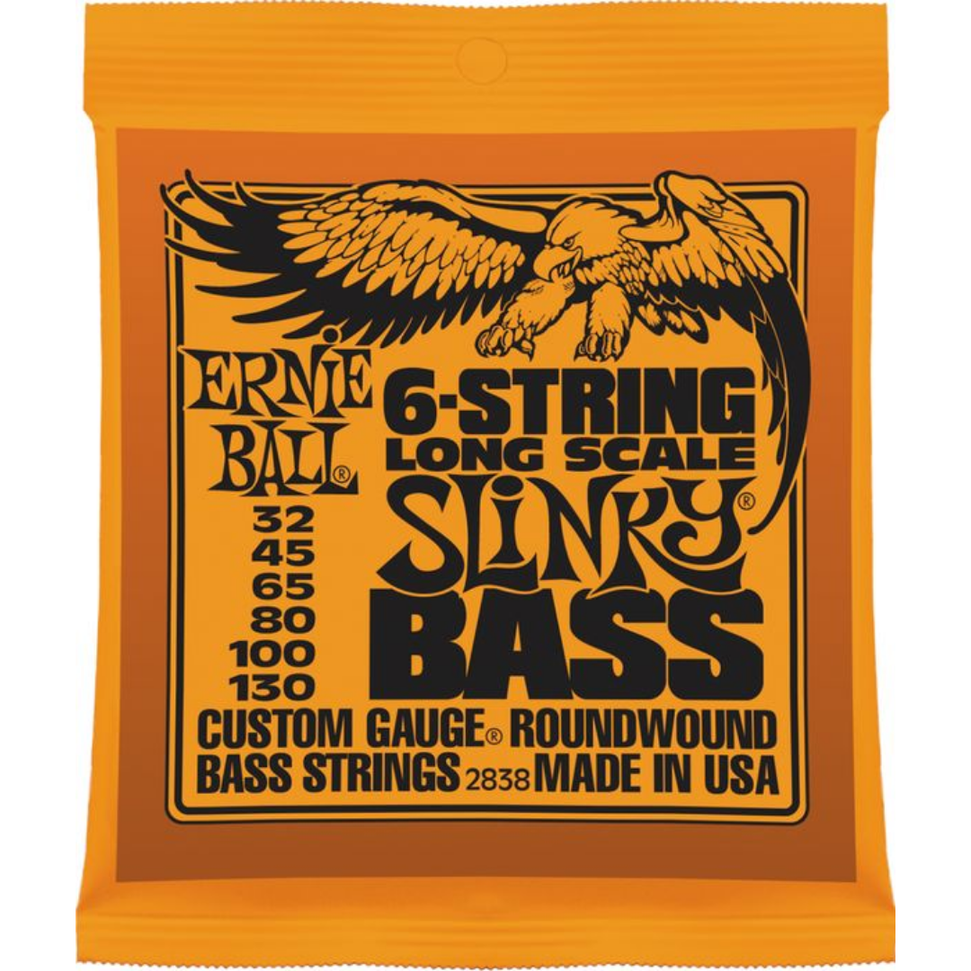 ERNIE BALL 2838 SLINKY ROUNDWOUND 6-STRING ELECTRIC BASS STRING 32-130 | ERNIE BALL , Zoso Music