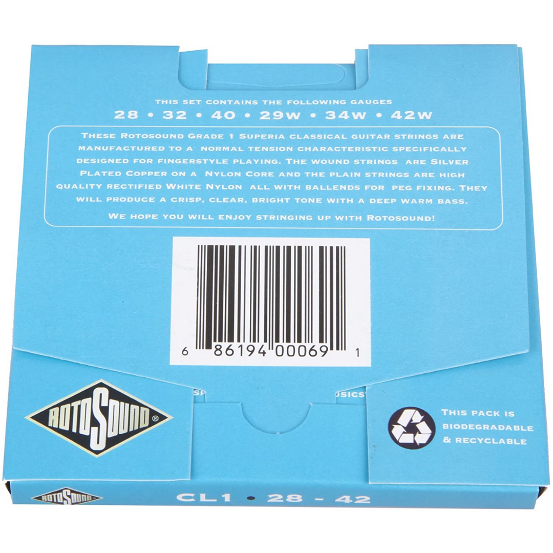 ROTOSOUND CL1 NORMAL TENSION CLASSICAL GUITAR STRING BALL END NT, ROTOSOUND, STRING, rotosound-string-cl1, ZOSO MUSIC SDN BHD