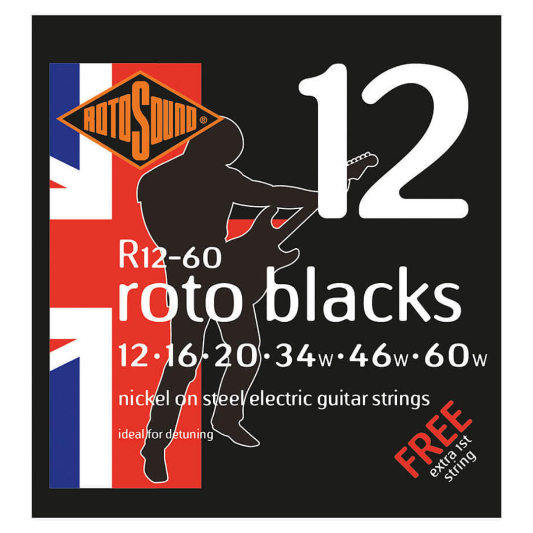 ROTOSOUND RS12-60 BLACKS NICKEL ON STEEL ELECTRIC GUITAR STRING 12-60, ROTOSOUND, STRING, rotosound-string-r12-60, ZOSO MUSIC SDN BHD