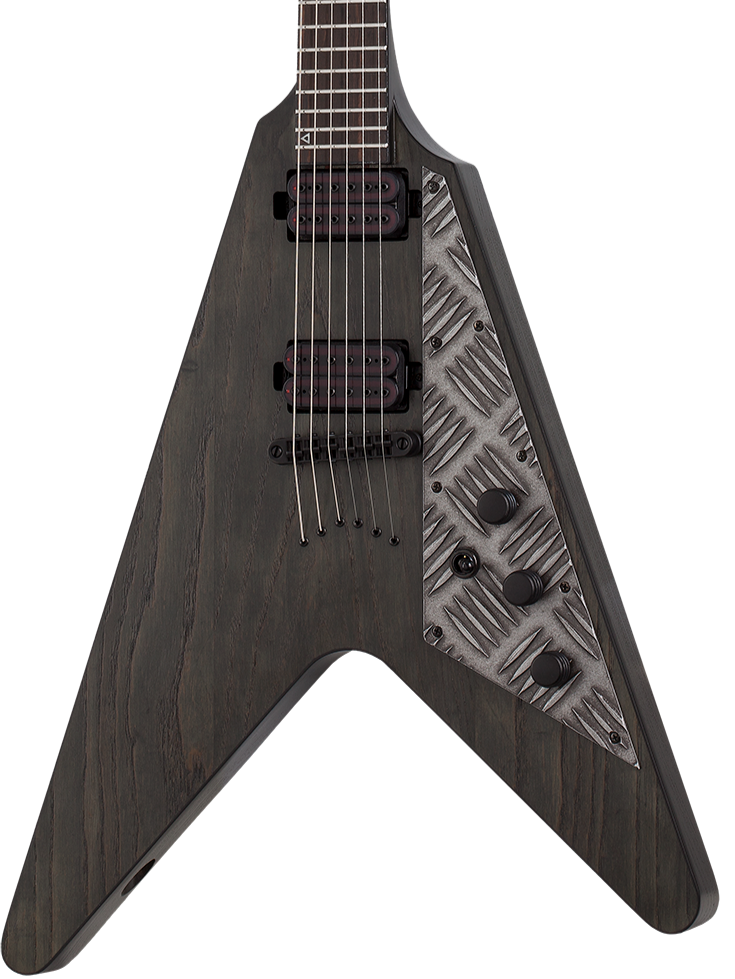 SCHECTER V-1 APOCALYPSE ELECTRIC GUITAR- RUSTY GREY (1298) MADE IN KOREA, SCHECTER, ELECTRIC GUITAR, schecter-electric-guitar-v-1-apo-rg, ZOSO MUSIC SDN BHD