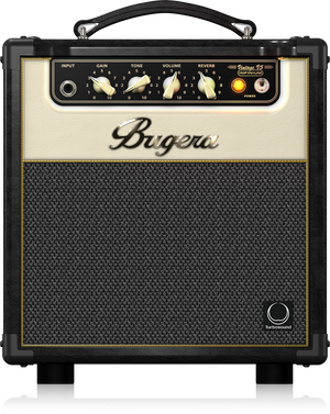 BUGERA V5 INFINIUM 5-WATT CLASS-A TUBE AMPLIFIER COMBO WITH INFINIUM TUBE LIFE MULTIPLIER, ORIGINAL TURBOSOUND SPEAKER, REVERB AND POWER ATTENUATOR | BUGERA , Zoso Music