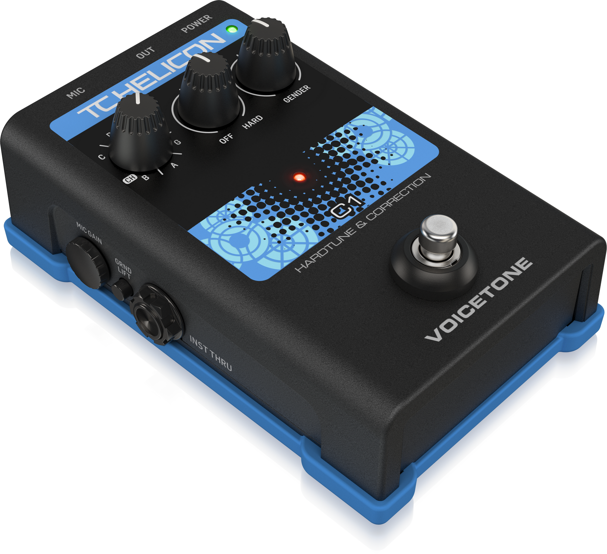 TC HELICON VOICETONE C1 SIMPLE 1-BUTTON STOMPBOX FOR FLEXIBLE PITCH CORRECTION, TC HELICON, VOCAL PROCESSORS, tc-helicon-vocal-processors-voicetone-c1, ZOSO MUSIC SDN BHD