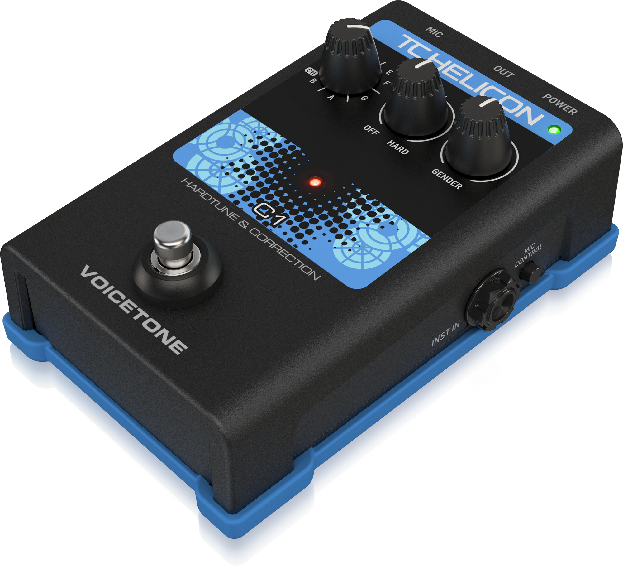 TC HELICON VOICETONE C1 SIMPLE 1-BUTTON STOMPBOX FOR FLEXIBLE PITCH CORRECTION, TC HELICON, VOCAL PROCESSORS, tc-helicon-vocal-processors-voicetone-c1, ZOSO MUSIC SDN BHD