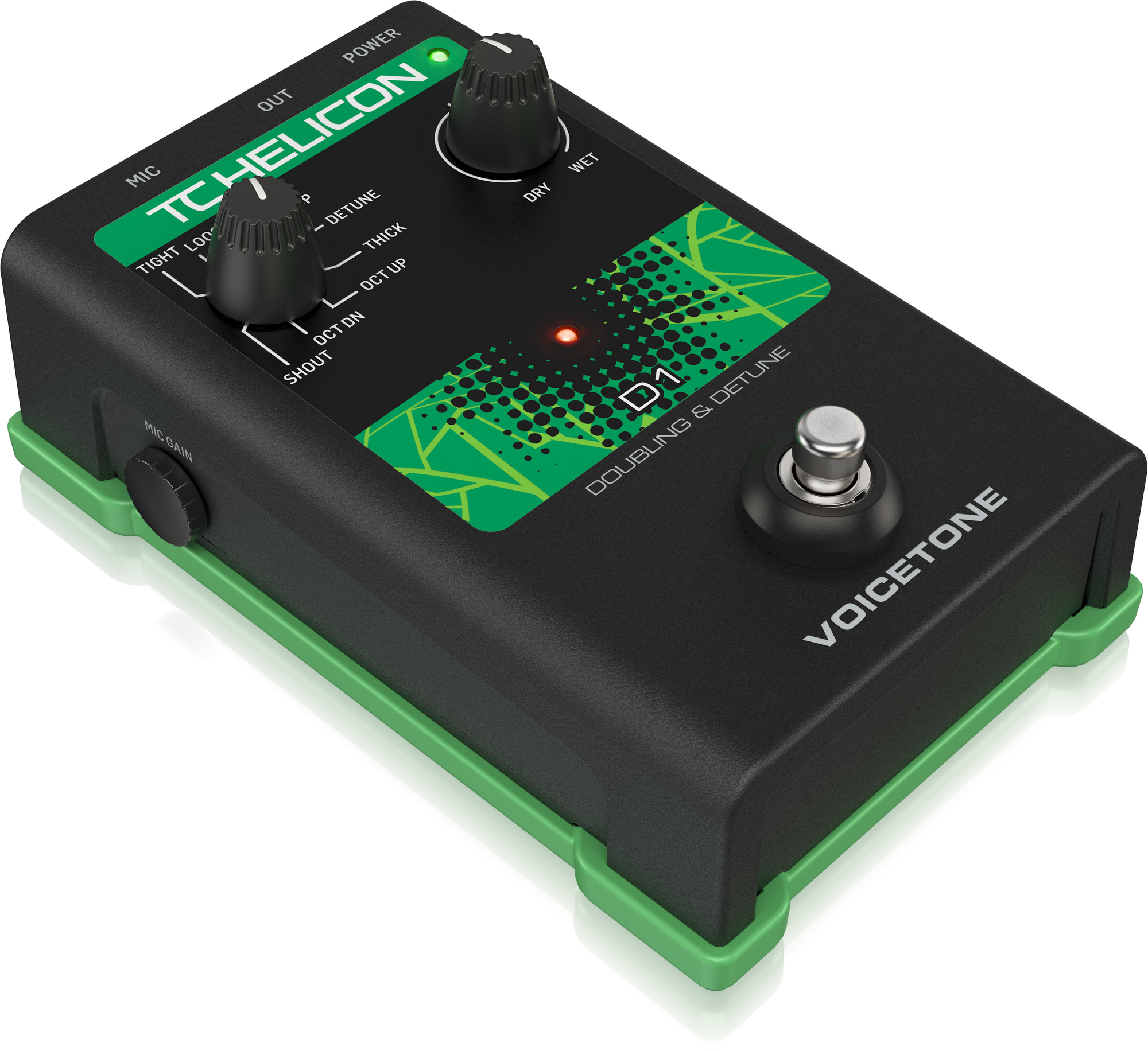 TC HELICON VOICETONE D1 SINGLE-BUTTON STOMPBOX FOR REALISTIC VOCAL DOUBLING EFFECTS, TC HELICON, VOCAL PROCESSORS, tc-helicon-vocal-processors-voicetone-d1, ZOSO MUSIC SDN BHD