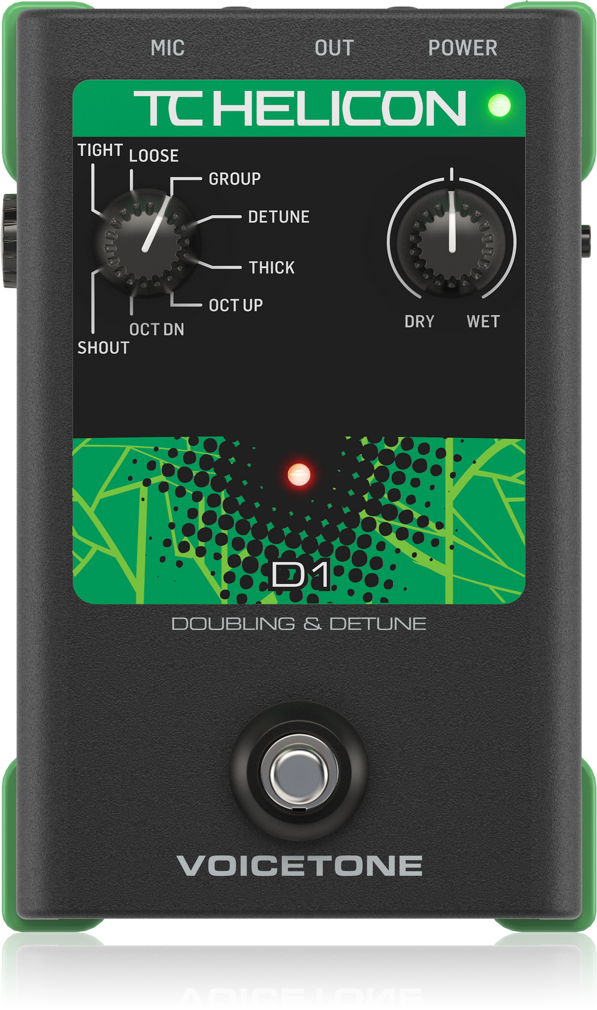 TC HELICON VOICETONE D1 SINGLE-BUTTON STOMPBOX FOR REALISTIC VOCAL DOUBLING EFFECTS, TC HELICON, VOCAL PROCESSORS, tc-helicon-vocal-processors-voicetone-d1, ZOSO MUSIC SDN BHD