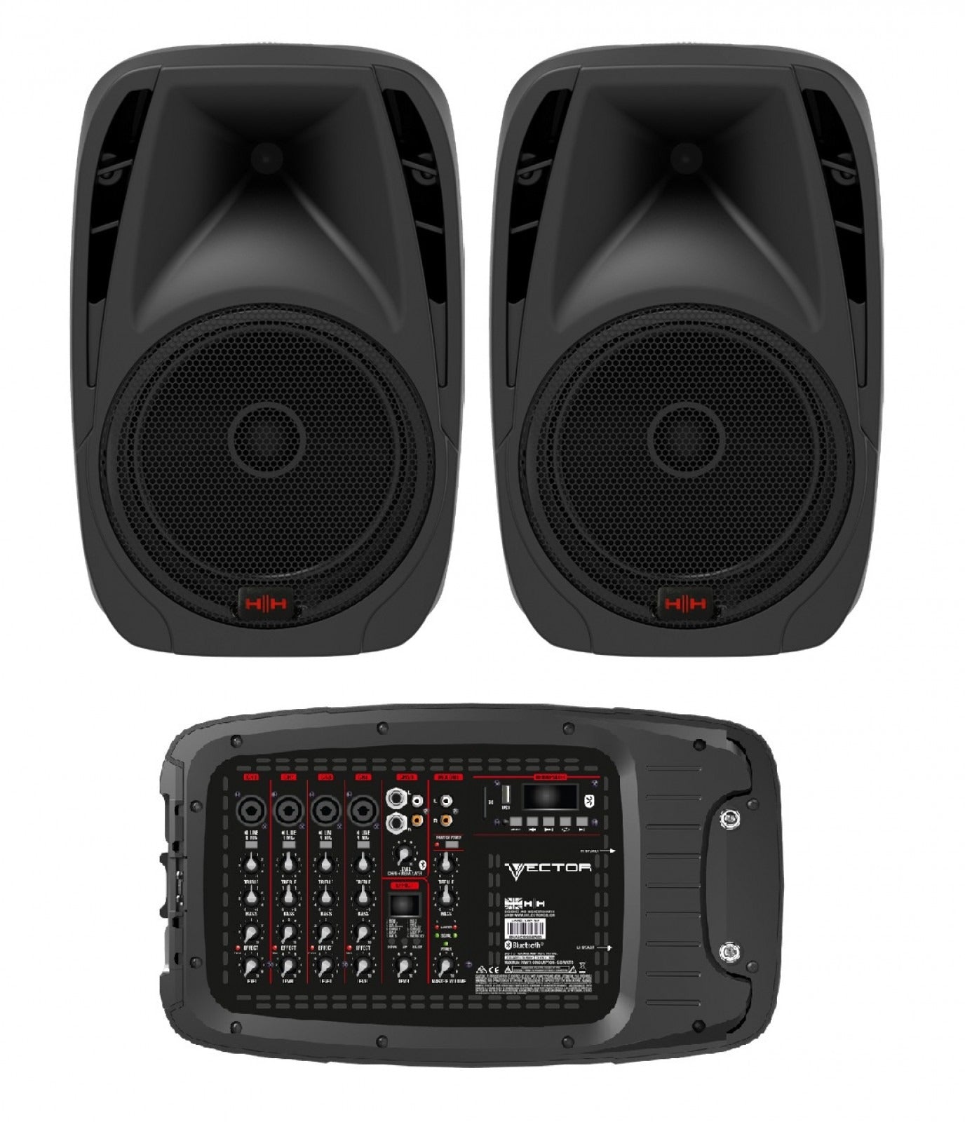 HH ELECTRONIC VECTOR BY HH VRC-210 PORTABLE PA SYSTEM (2X500W) |  HH ELECTRONICS |  PORTABLE PA SYSTEM |  Zoso Music
