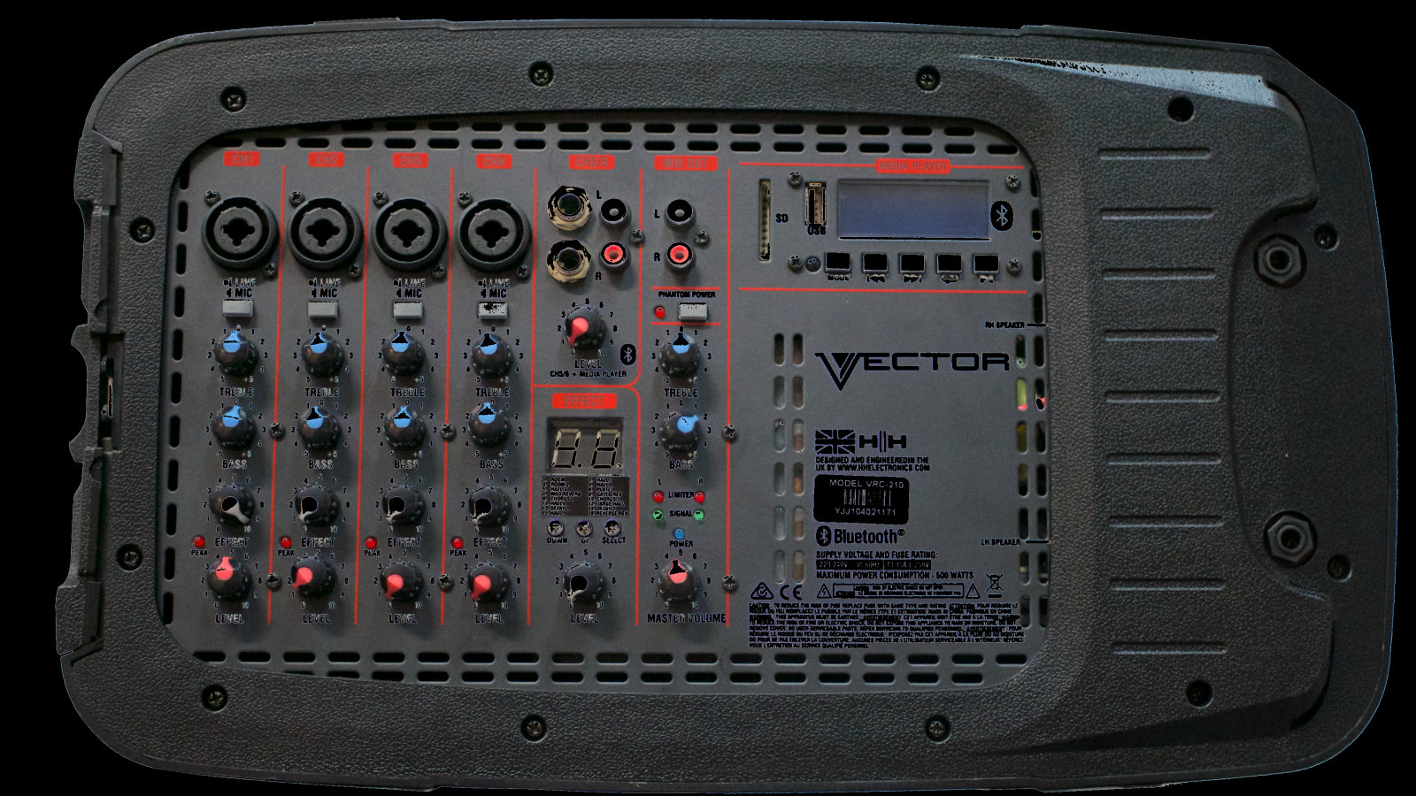 HH ELECTRONIC VECTOR BY HH VRC-210 PORTABLE PA SYSTEM (2X500W) |  HH ELECTRONICS |  PORTABLE PA SYSTEM |  Zoso Music