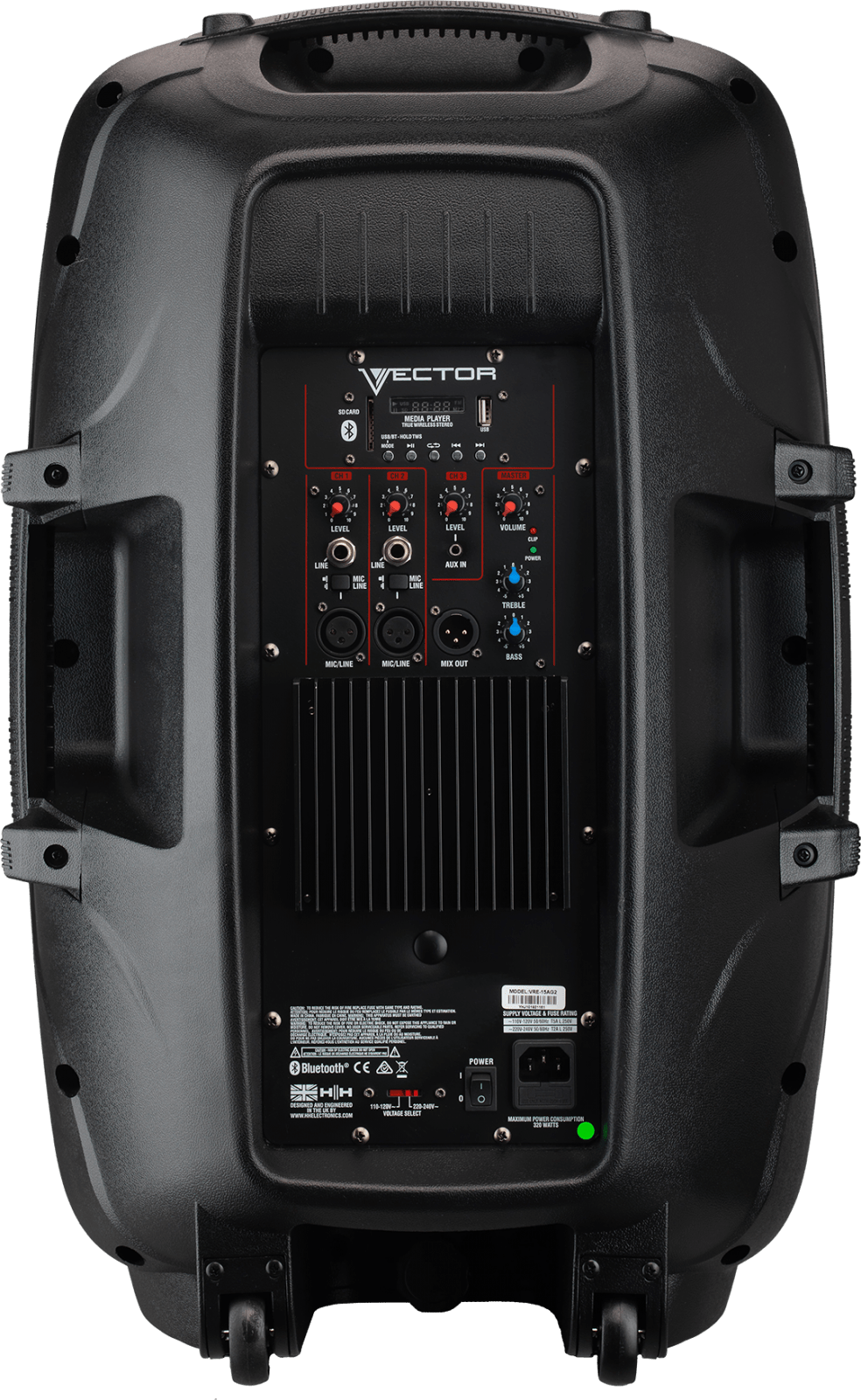 HH ELECTRONIC VRE-15AG2 15IN 2WAY ACTIVE SPEAKER WITH BLUETOOTH (800W) |  HH ELECTRONICS |  POWERED SPEAKER |  Zoso Music