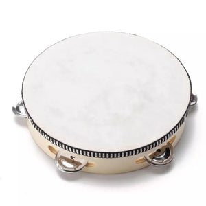 KM 8IN DOUBLE ROW JINGLE TAMBOURINE WITH SKIN TH8-12, KM, SCHOOL INSTRUMENT, km-school-instrument-th812, ZOSO MUSIC SDN BHD