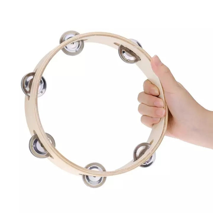 KM 8IN DOUBLE ROW JINGLE TAMBOURINE T8-12, KM, SCHOOL INSTRUMENT, km-school-instrument-t812, ZOSO MUSIC SDN BHD