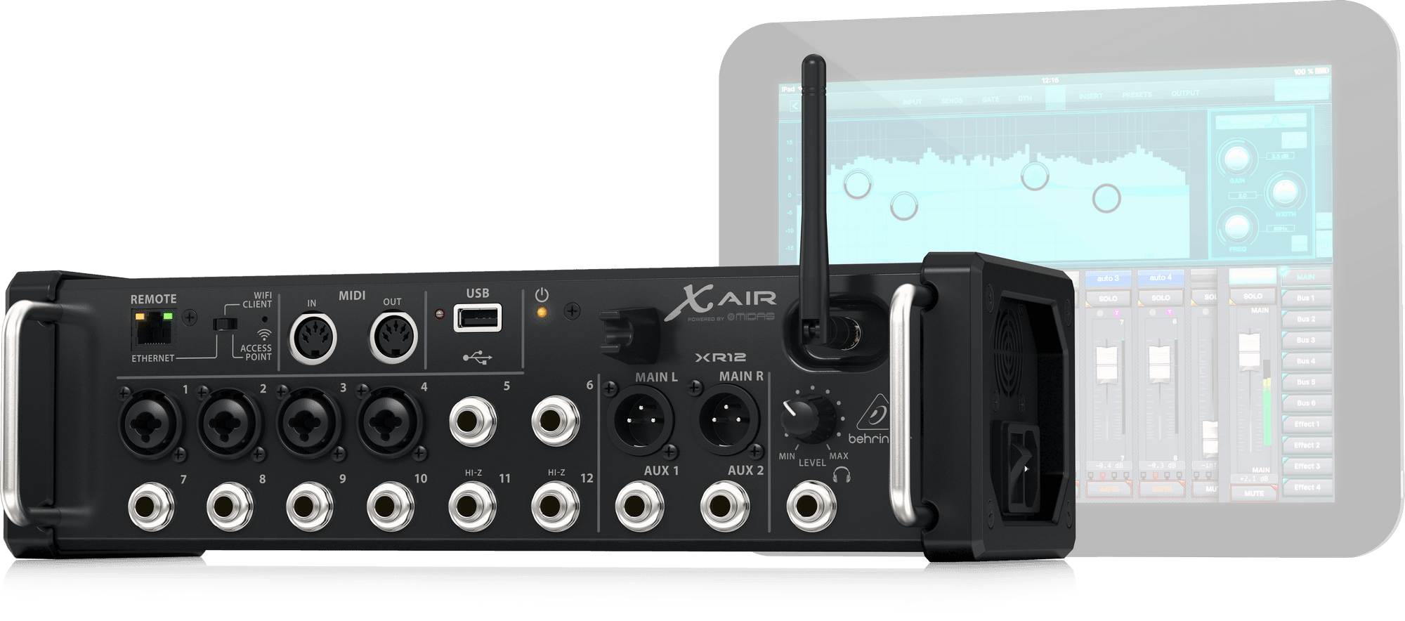 Behringer X Air XR12 Tablet-controlled Digital Mixer (XR-12 / XR 12) | BEHRINGER , Zoso Music