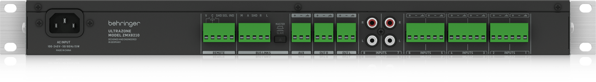 Behringer Ultrazone ZMX8210 V2 Rackmount Zone Mixer (ZMX-8210 / ZMX8210V2) | BEHRINGER , Zoso Music