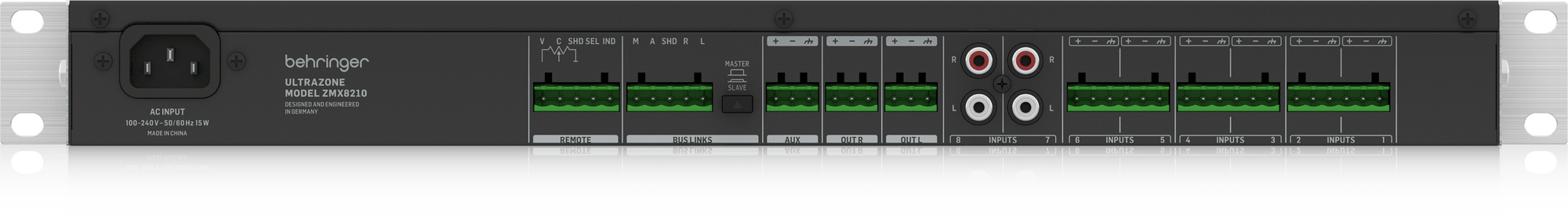 Behringer Ultrazone ZMX8210 V2 Rackmount Zone Mixer (ZMX-8210 / ZMX8210V2) | BEHRINGER , Zoso Music