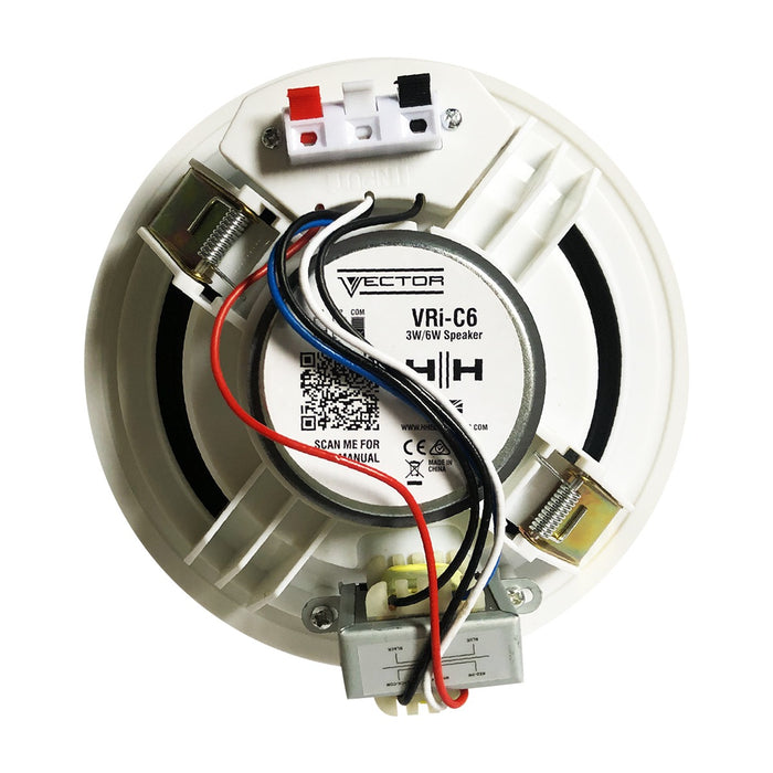 HH ELECTRONIC VRI-C6 6INCH CEILING SPEAKER-70/100V OPERATION-WHITE |  HH ELECTRONICS |  CEILING SPEAKER |  Zoso Music
